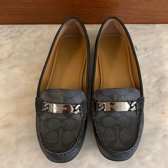 COACH-Olive-Black Loafers-Size-9 - Picture 2 of 12